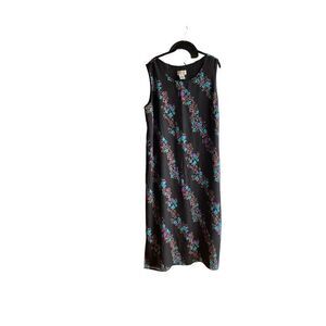 Outfit JPR, women’s floral, print, black maxi, dress size XL